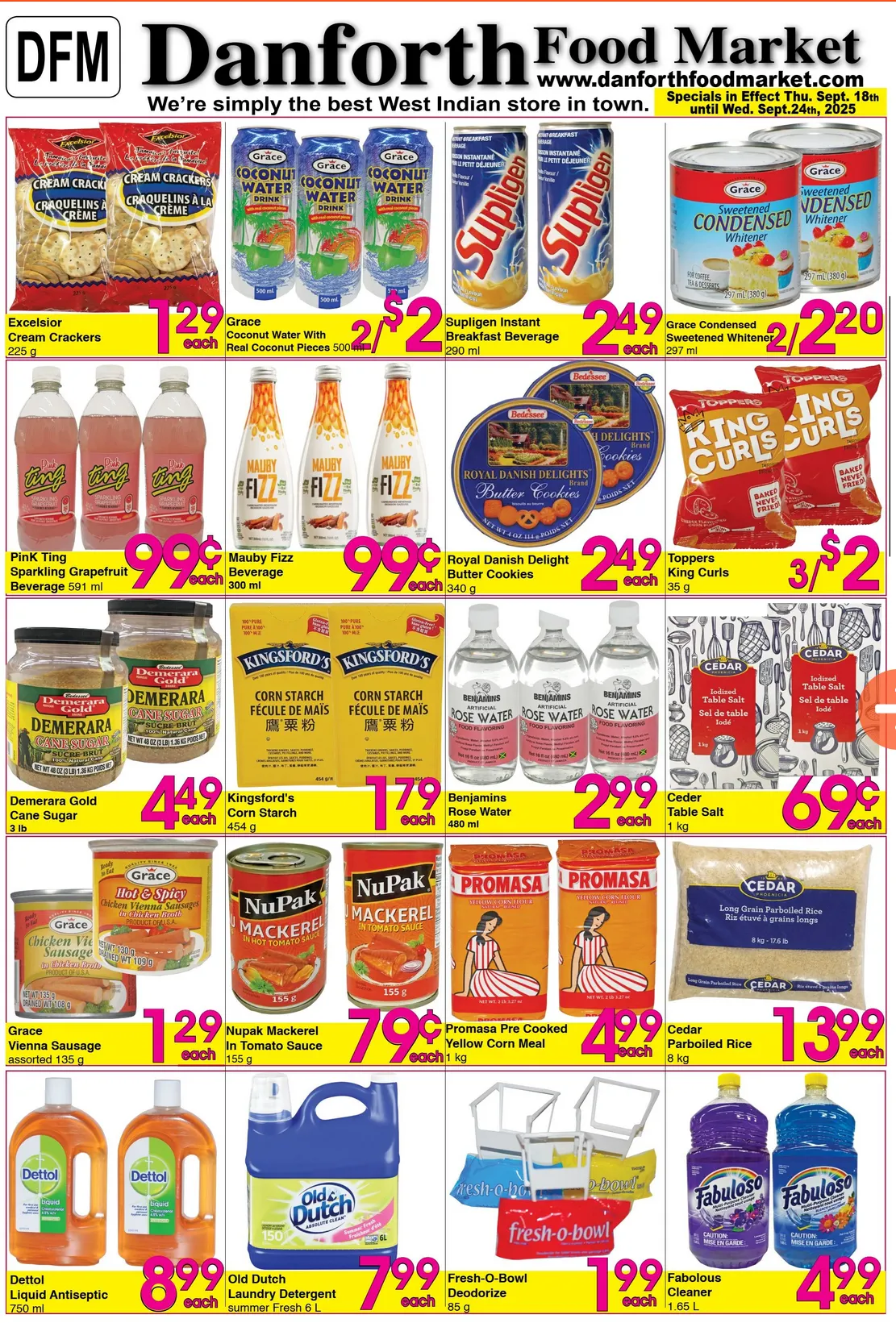 Danforth Food Market Sales from September 18 to September 24 2025 - flyer page 1