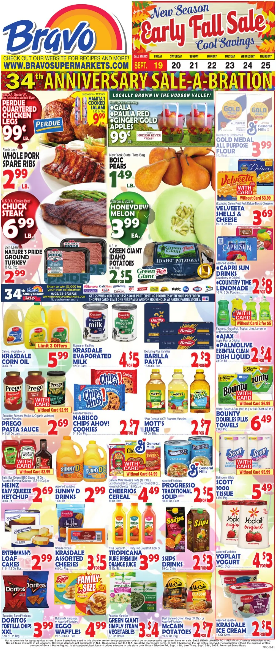 Weekly ad Bravo Supermarkets Sales from September 19 to September 25 2025 - Page 1