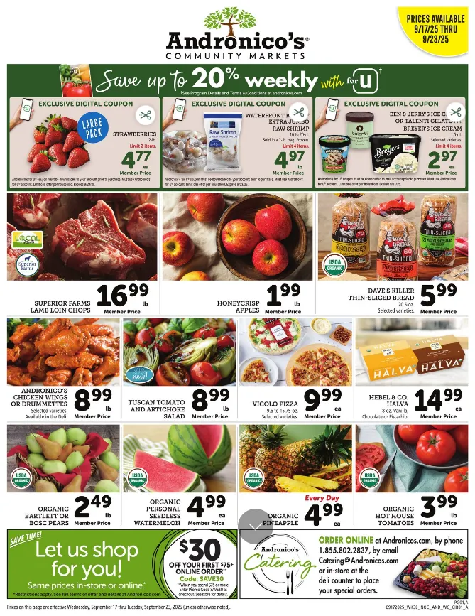 Weekly ad Andronico's Sales from September 17 to September 23 2025 - Page 