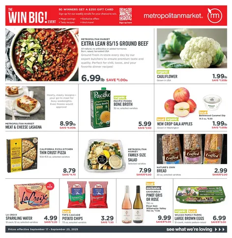 Weekly ad Metropolitan market Sales from September 22 to September 23 2025 - Page 1