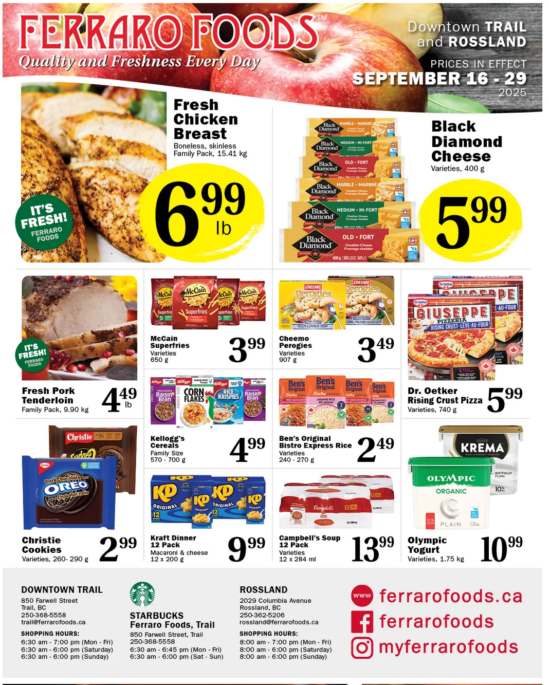 Ferraro Foods Sales from September 16 to September 29 2025 - flyer page 1
