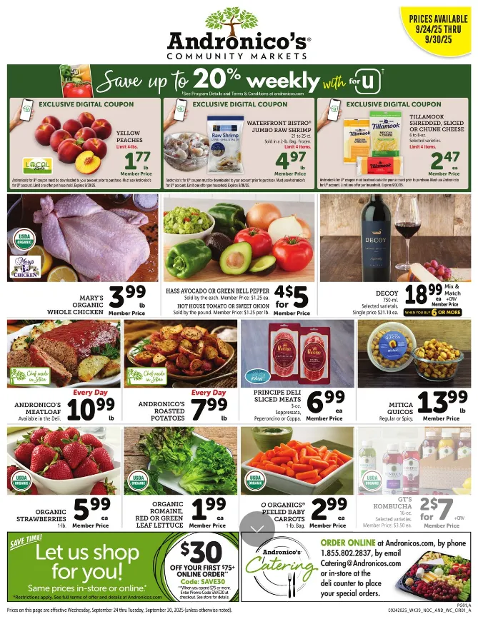 Weekly ad Andronico's Sales from September 24 to September 30 2025 - Page 1