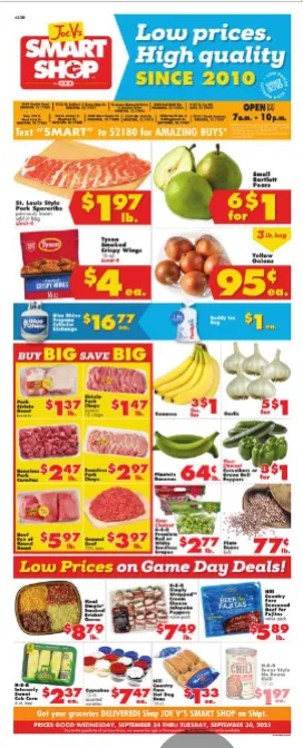 Weekly ad Joe V's Smart Shop Sales from September 24 to September 30 2025 - Page 1