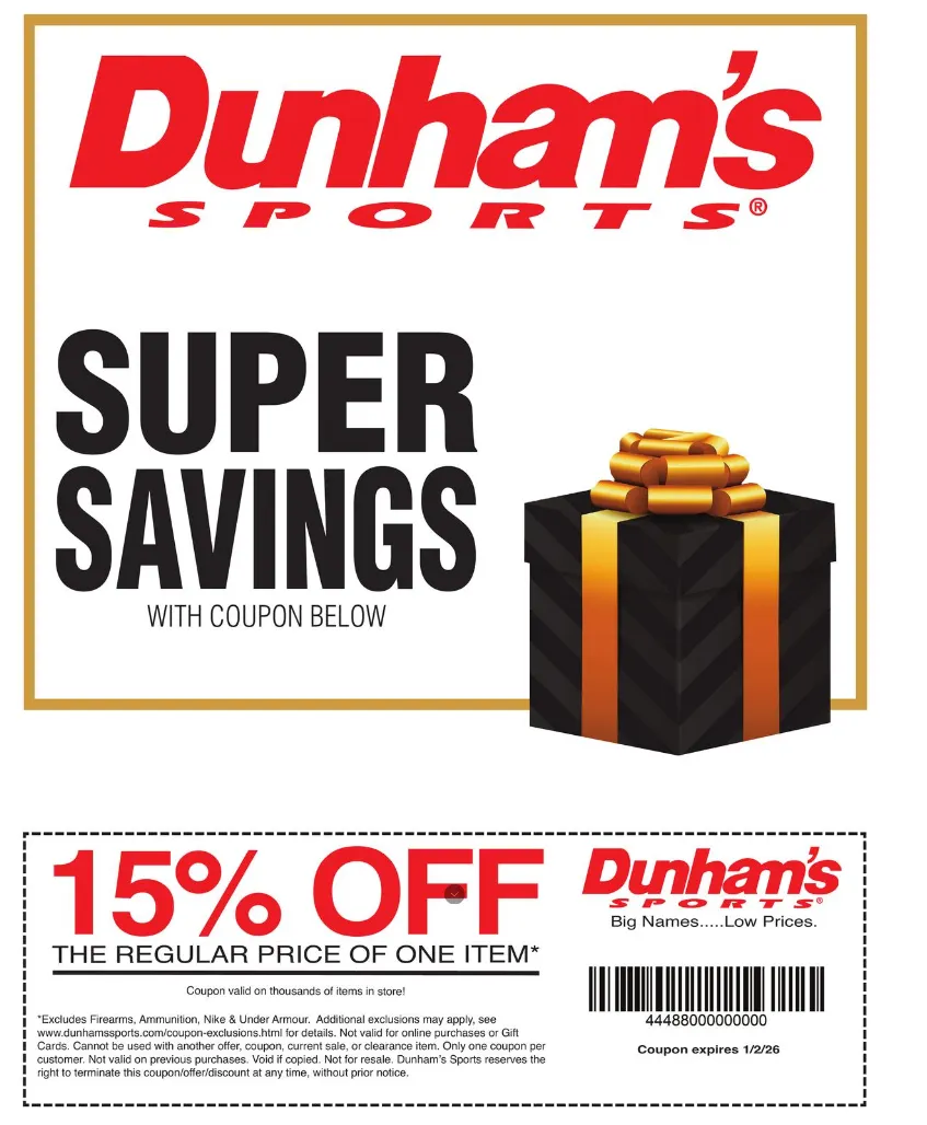 Weekly ad Dunham's Sports Sales from October 3 to October 3 2025 - Page 1