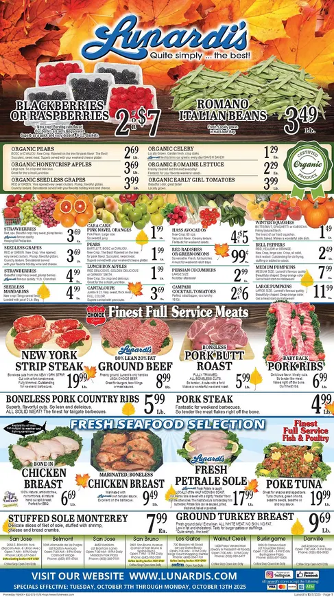 Weekly ad Lunardi's Sales from October 7 to October 13 2025 - Page 1