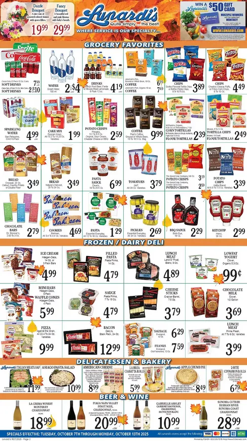 Weekly promotion Lunardi's Sales spanning from October 7 to October 13 2025 - Page 2 for Catalogue 365