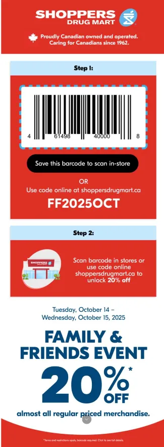 Shoppers Drug Mart Sales from October 14 to October 15 2025 - flyer page 1