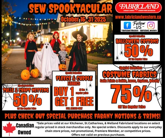 Fabricland Sales from October 16 to November 3 2025 - flyer page 1