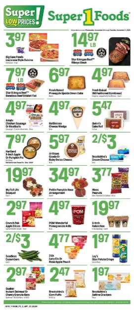 Weekly ad Super 1 Foods Sales from November 5 to November 11 2025 - Page 1