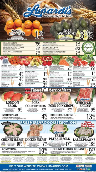 Weekly ad Lunardi's Sales from November 4 to November 10 2025 - Page 1