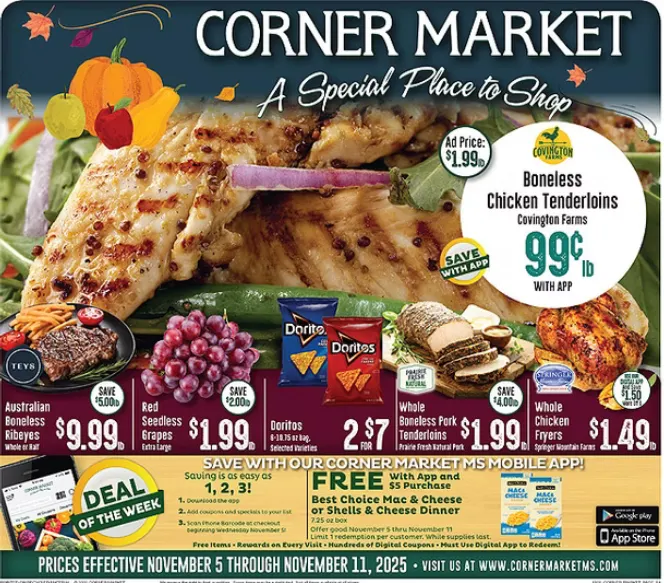 Weekly ad Corner Market Sales from November 5 to November 11 2025 - Page 1