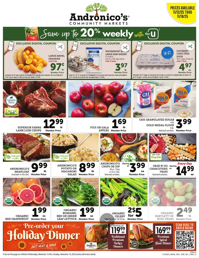 Weekly ad Andronico's Sales from November 12 to November 18 2025 - Page 1