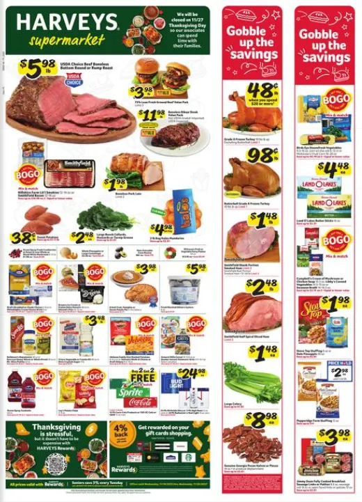 Weekly ad Harveys Supermarket Sales from November 19 to November 26 2025 - Page