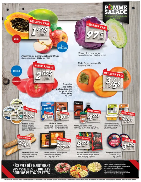 Pomme Salade  Sales from November 20 to November 26 2025 - flyer page 1