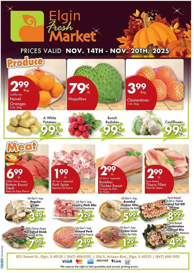 Weekly ad Elgin Fresh Market Sales from November 20 to November 30 2025 - Page