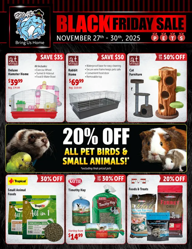 Big Al's Pets Sales from November 27 to November 30 2025 - flyer page