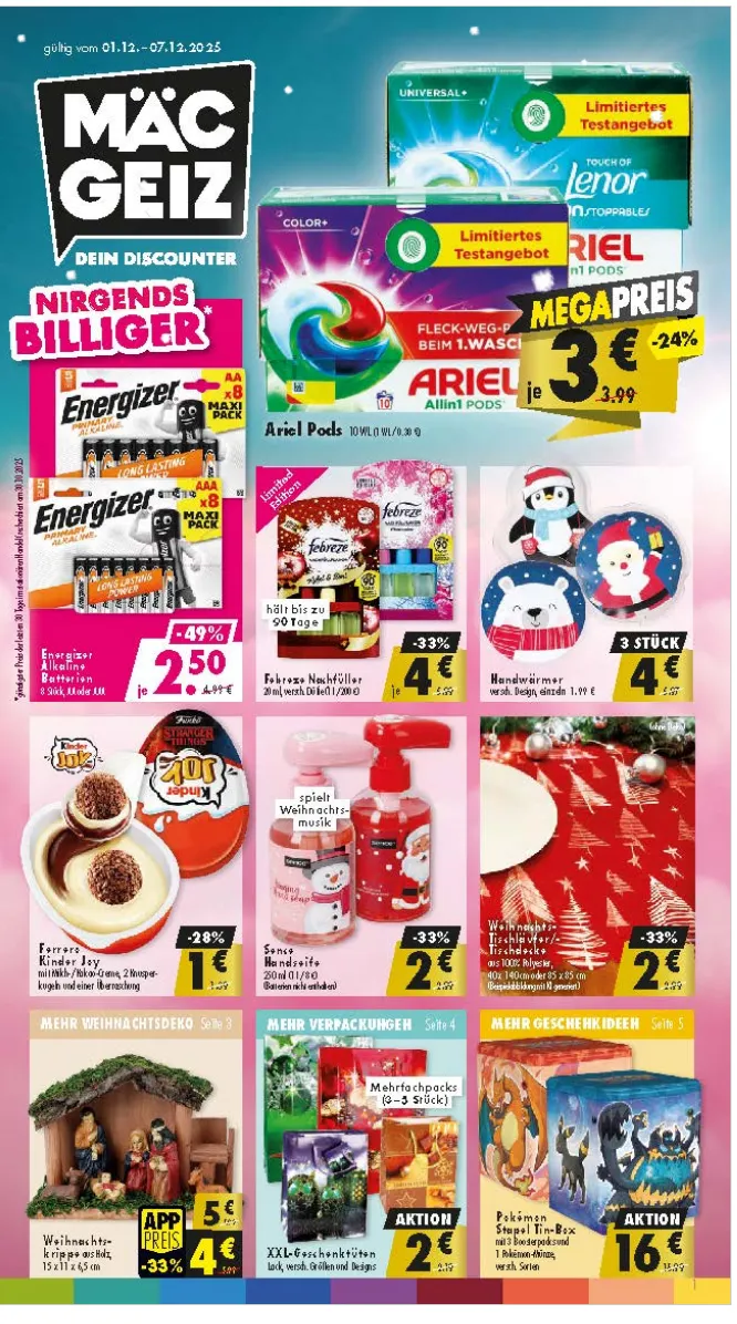 Mäc-Geiz Angeote von 1. Dezember bis 7. Dezember 2025 - Prospekt seite