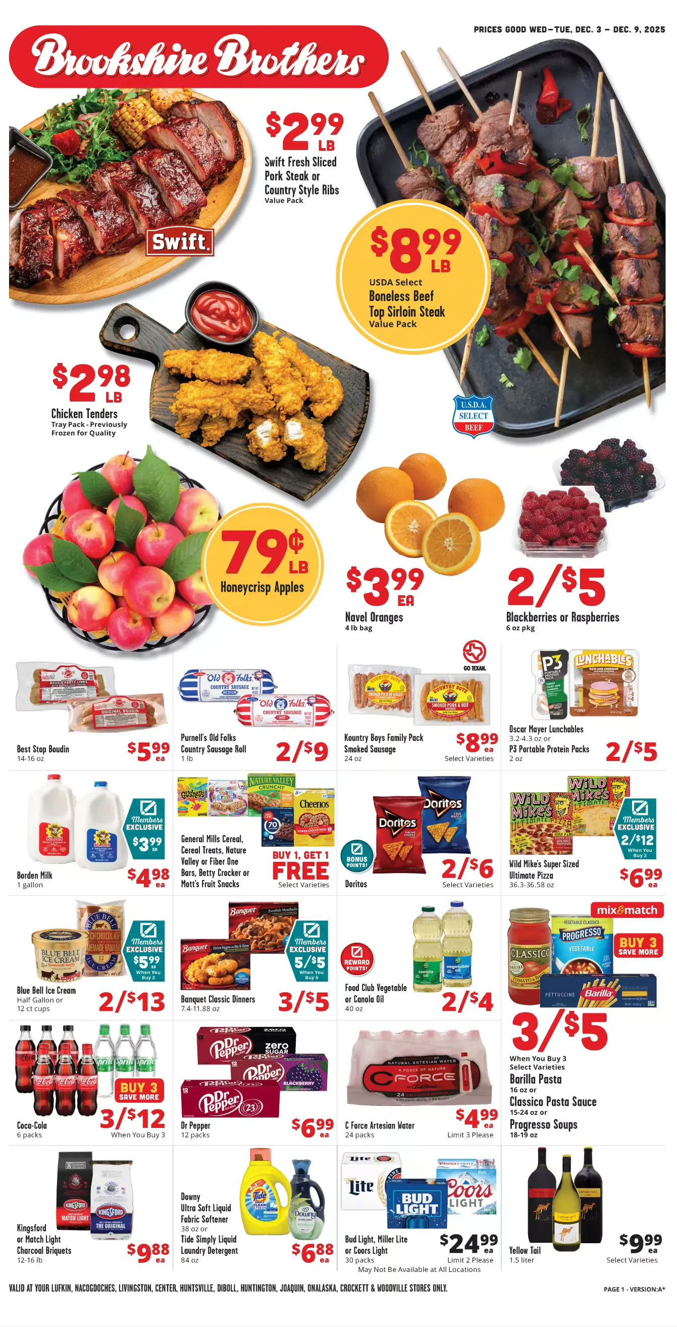 Weekly ad Brookshire Brothers Sales from December 3 to December 9 2025 - Page 