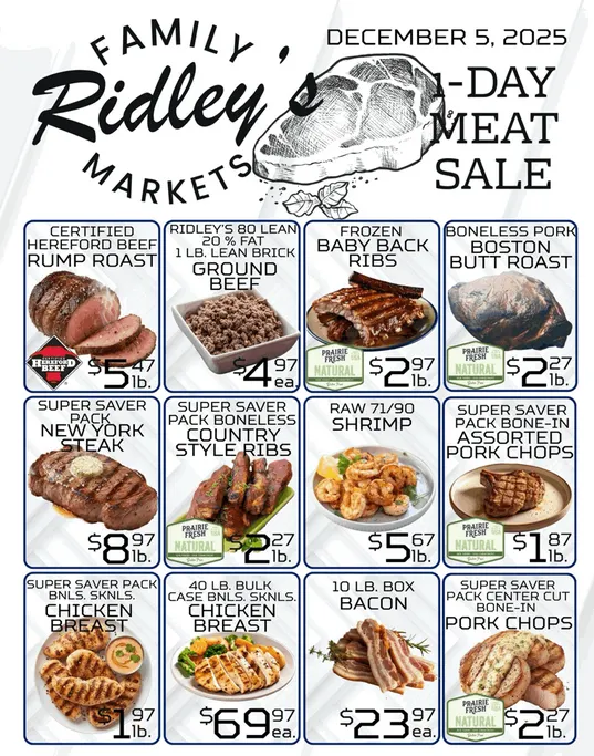 Weekly ad Ridley's Family Markets Sales from December 5 to December 6 2025 - Page