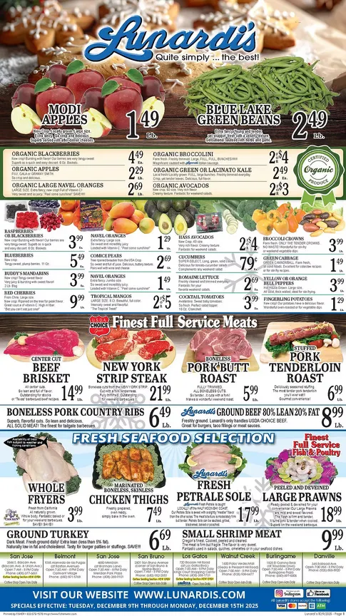 Weekly ad Lunardi's Sales from December 9 to December 15 2025 - Page 1