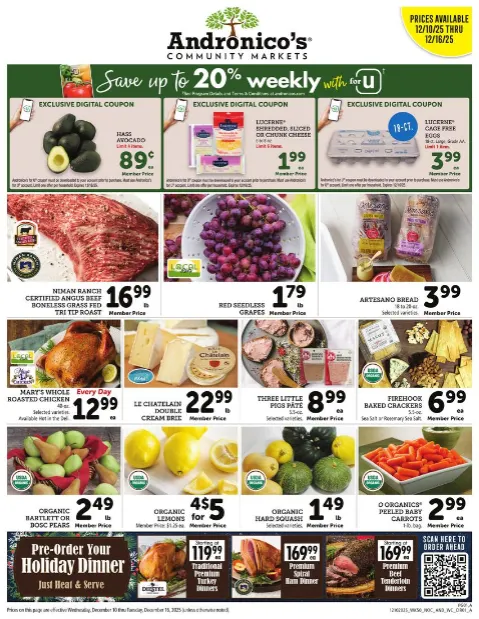 Weekly ad Andronico's Sales from December 10 to December 16 2025 - Page 1