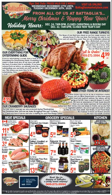 Battaglia's Marketplace Sales from December 17 to December 30 2025 - flyer page 1