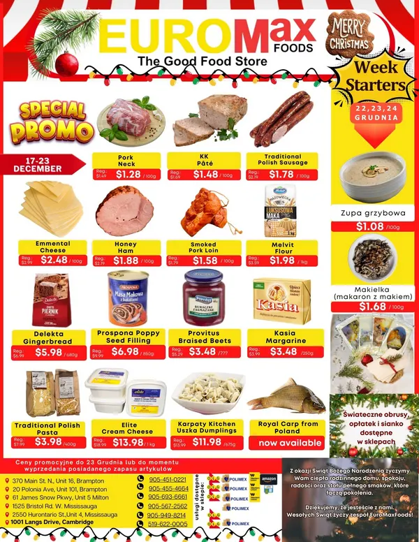 EuroMax Foods Sales from December 22 to December 24 2025 - flyer page 1