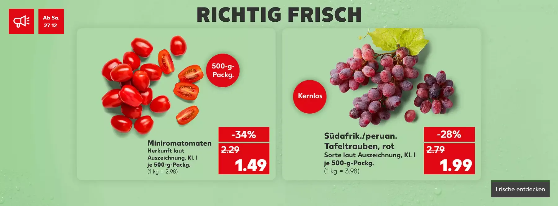 Kaufland Angebote von 26. Dezember bis 27. Dezember 2025 - Prospekt seite 1