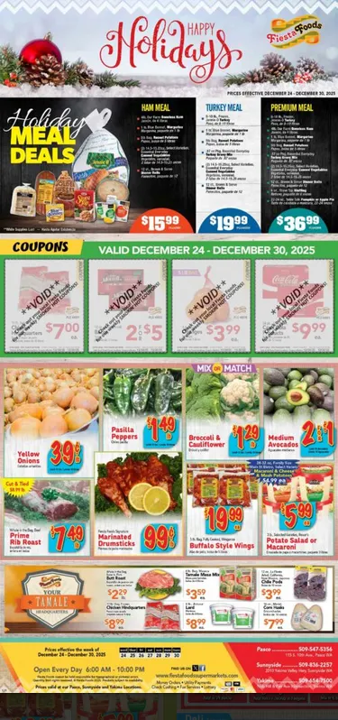 Weekly ad  Fiesta Foods SuperMarkets Sales from December 24 to December 30 2025 - Page 1