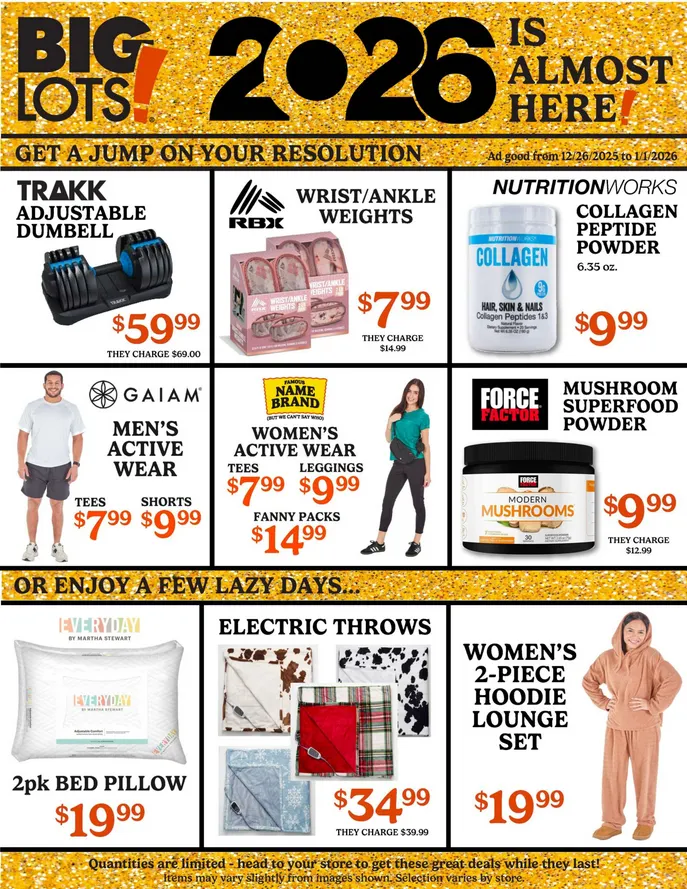 Weekly ad Big Lots Sales from December 26 to January 1 2026 - Page 1