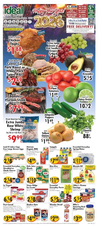 Weekly ad Ideal Food Basket Sales from December 26 to January 1 2026 - Page 
