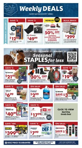 Weekly ad C-A-L Ranch Stores Sales from December 31 to January 6 2026 - Page 