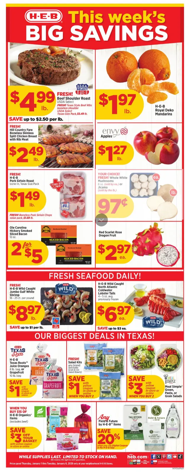 Weekly ad H-E-B Sales from January 1 to January 6 2026 - Page 