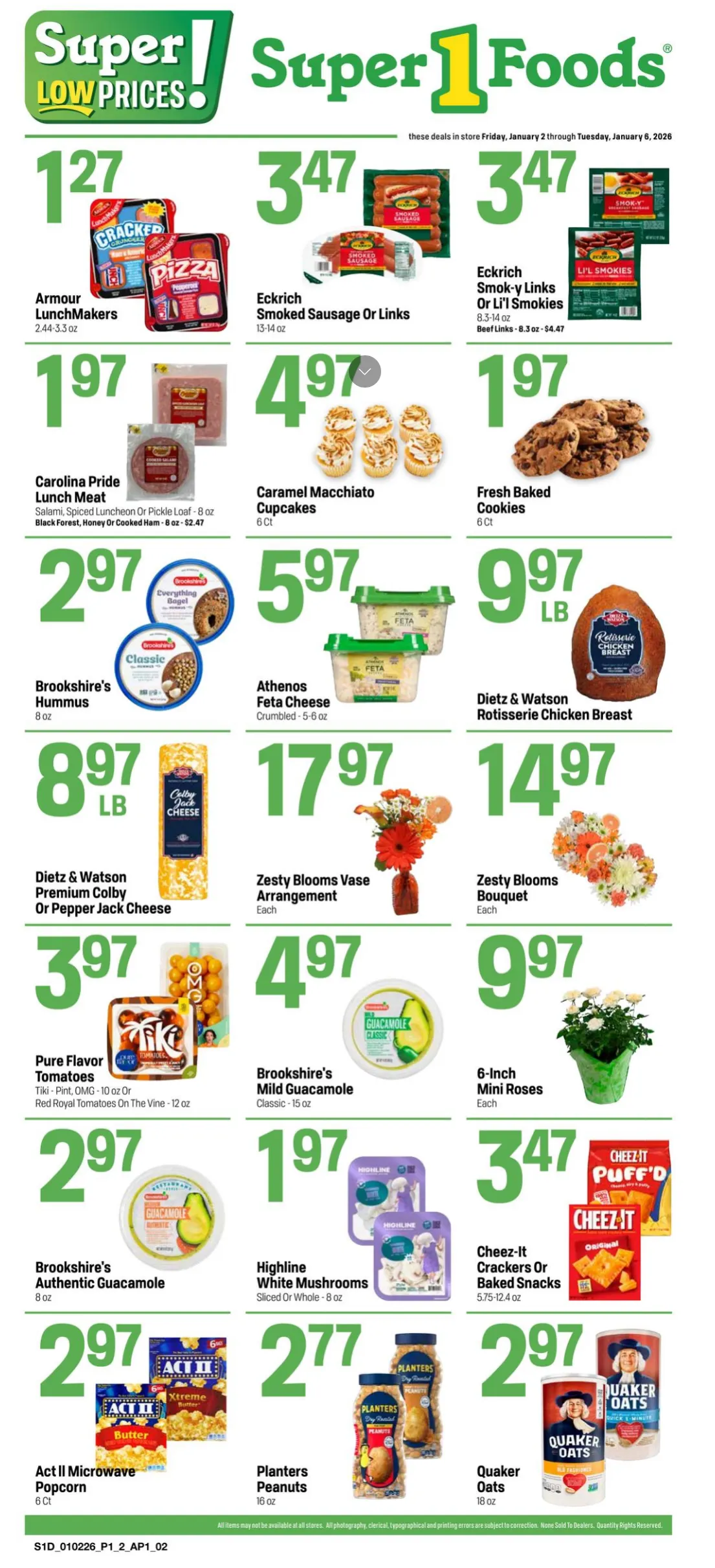 Weekly ad Super 1 Foods Sales from January 2 to January 6 2026 - Page