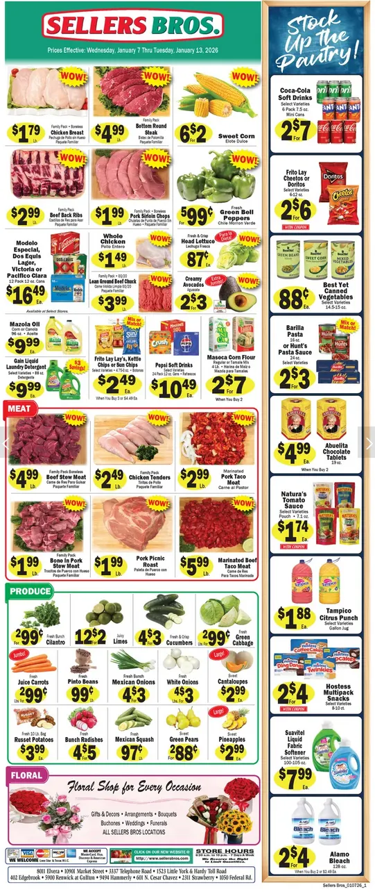 Weekly ad Sellers Bros Sales from January 7 to January 13 2026 - Page