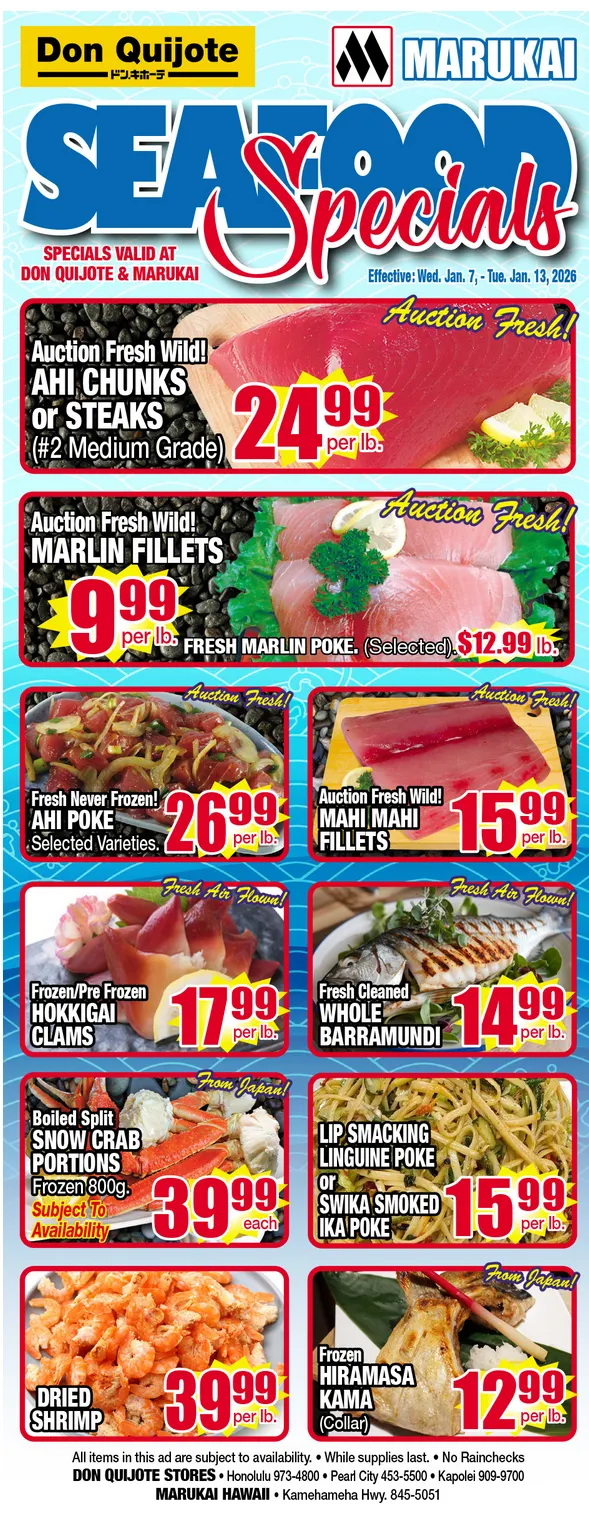 Weekly ad Don Quijote Hawaii Sales from January 7 to January 13 2026 - Page 1