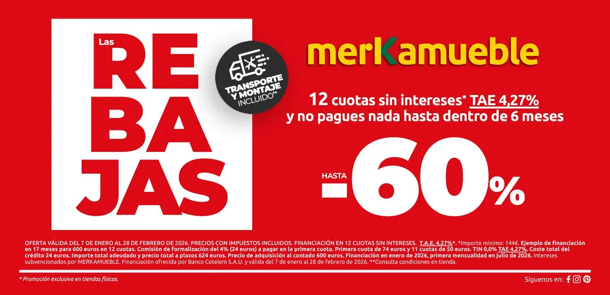 Catálogo de Merkamueble Ofertas 7 de enero al 28 de febrero 2026 - Página 1