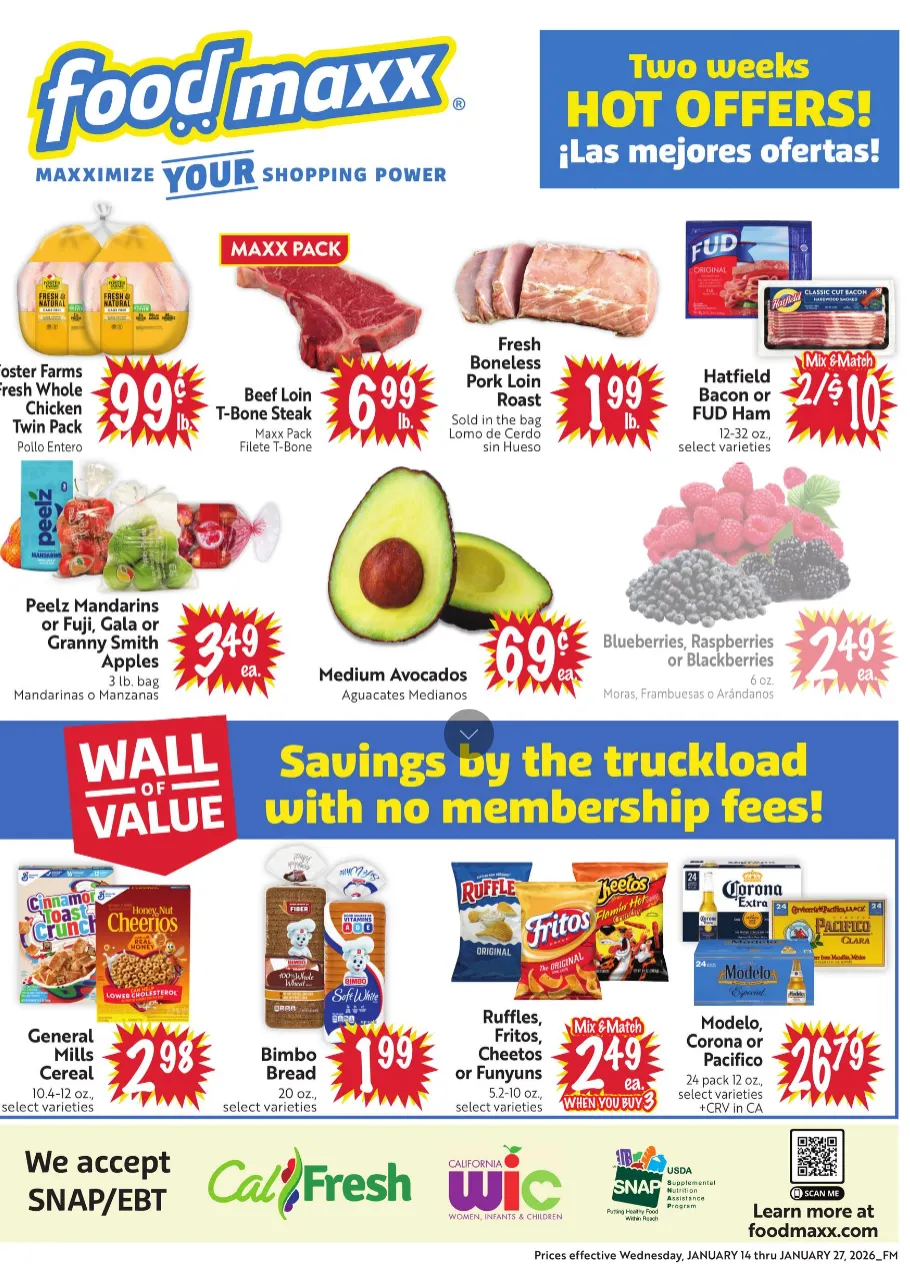 Weekly ad FoodMaxx Sales from January 14 to January 27 2026 - Page 1