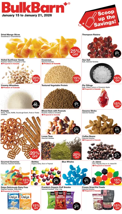 Bulk Barn Sales from January 15 to January 21 2026 - flyer page 1