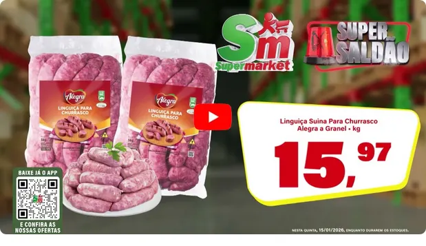 Encarte de  Folhetos Rede Supermarket 15 de janeiro até 15 de janeiro 2026 - Pagina 1