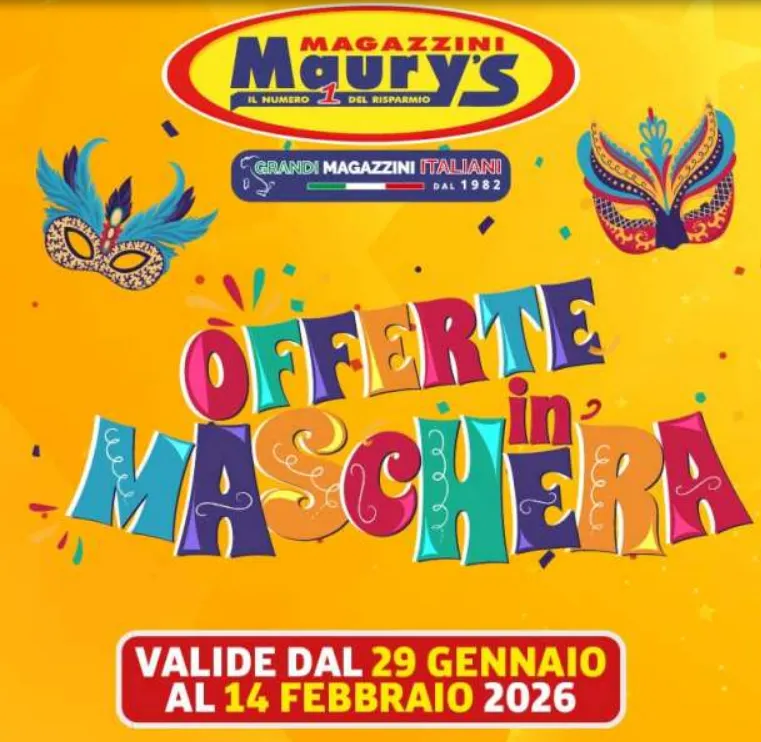 Volantini Maury's - 29 dicembre 14 febbraio 2026