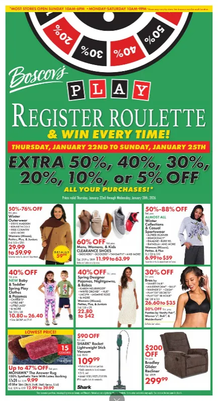 Weekly ad Boscov's Sales from January 22 to January 28 2026 - Page