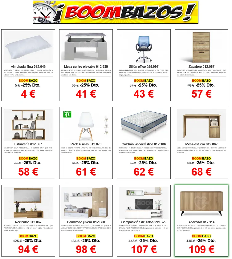Muebles BOOM Ofertas - 22 de enero 26 de enero 2026
