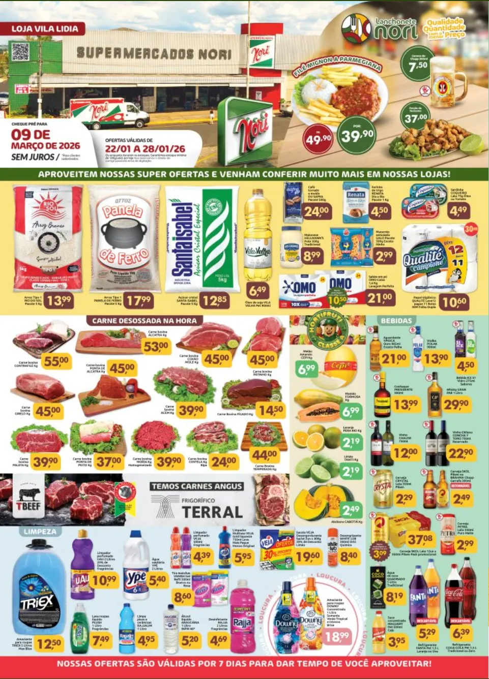 Encarte de Supermercados Nori 22 de janeiro até 28 de janeiro 2026 - Pagina