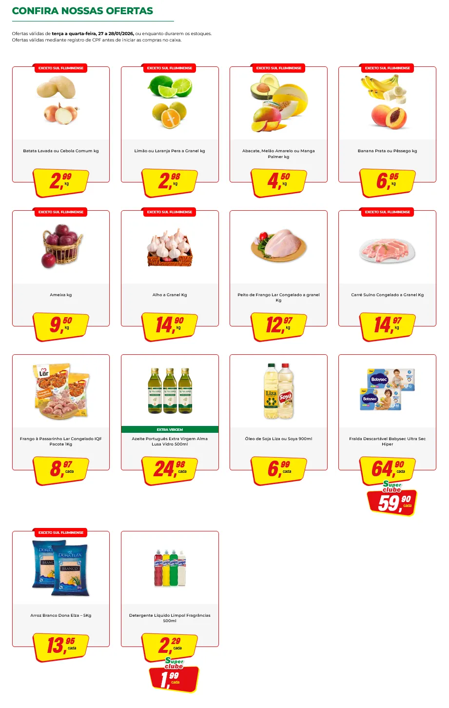 Encarte de Folhetos Rede Supermarket 27 de janeiro até 28 de janeiro 2026 - Pagina 