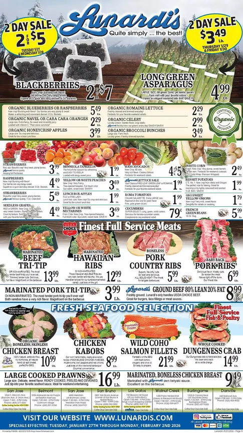 Weekly promotion Lunardi's Sales spanning from January 27 to February 2 2026 - Page  for Catalogue 365