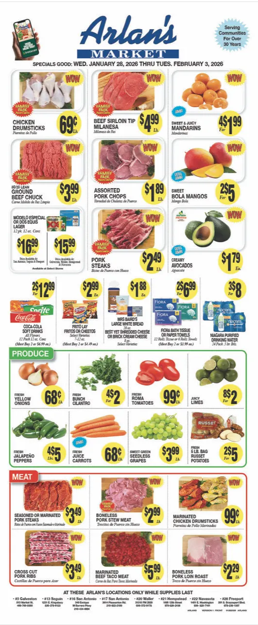 Weekly promotion Arlan's Market Sales spanning from January 28 to February 3 2026 - Page  for Catalogue 365