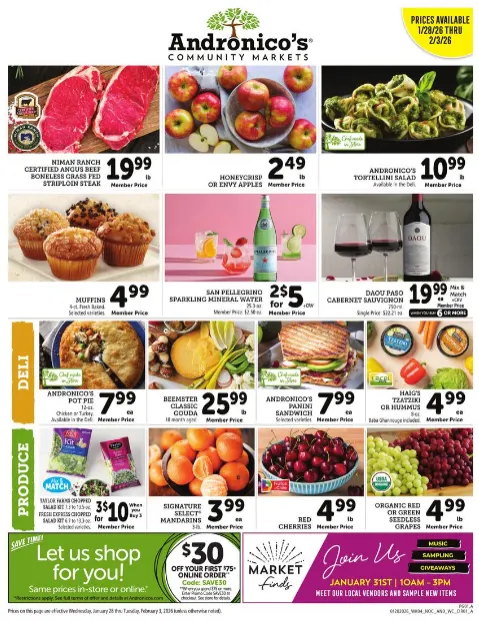 Weekly promotion Andronico's  Sales spanning from January 28 to February 3 2026 - Page  for Catalogue 365