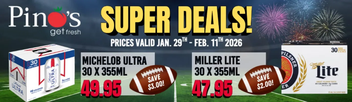 Pino's Sales from January 29 to February 11 2026 - flyer page 