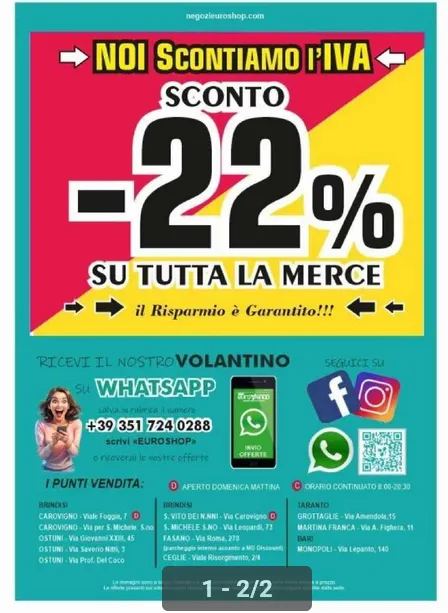 Volantini EUROSHOP Monopoli da 27 gennaio a 1 febbraio di 2026 - Pagina del volantino 2